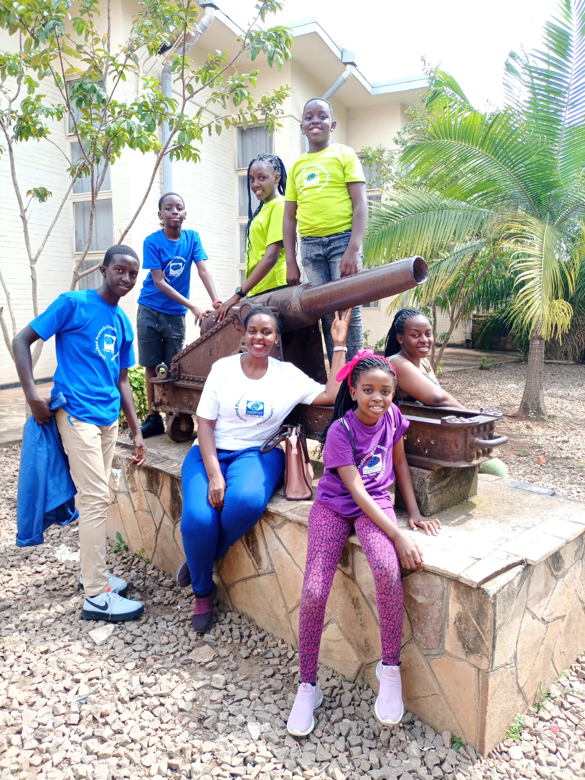 Director with children on tour